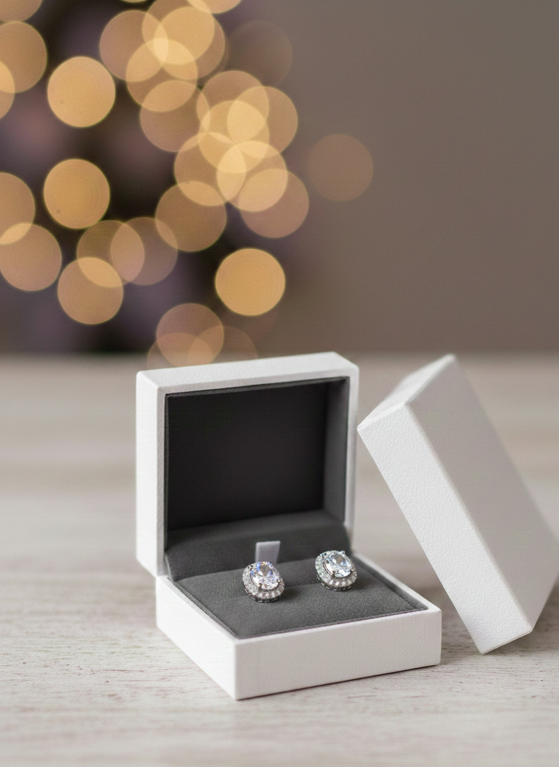Royal Ruby Elegance Stud Earrings