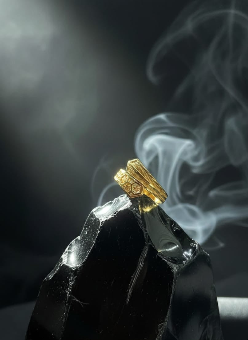 Intricate Textured Gold Wrap Ring - Modern Jewelry Collection