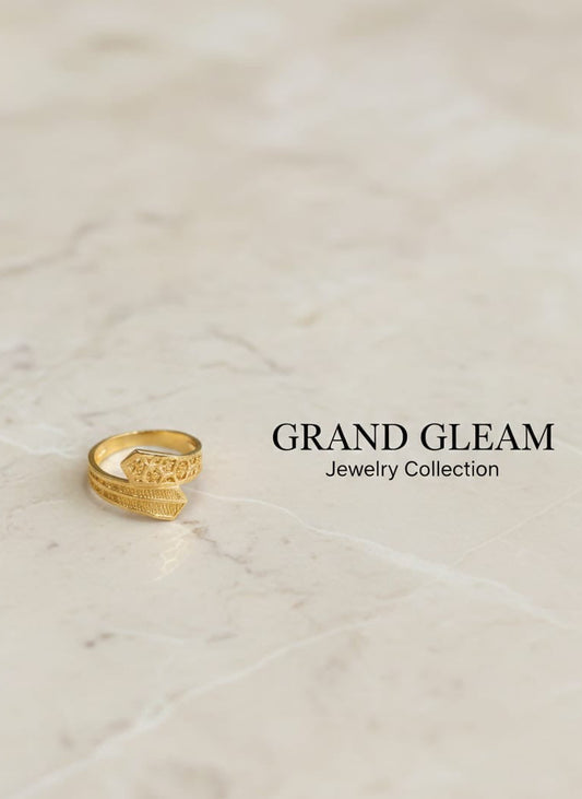 Intricate Textured Gold Wrap Ring - Modern Jewelry Collection