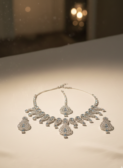 Royal Silver-Plated Crystal Bridal Set