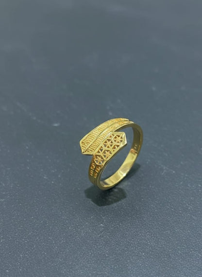 Intricate Textured Gold Wrap Ring - Modern Jewelry Collection
